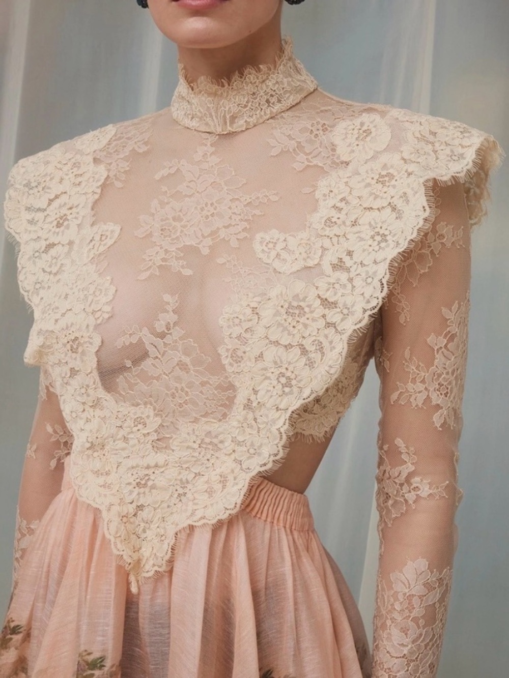 Designer Inspired Cropped Lace Top Size XS Never Been Worn